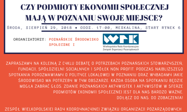 Debata podmiotów ekonomii społecznej o ich miejscu w Poznaniu