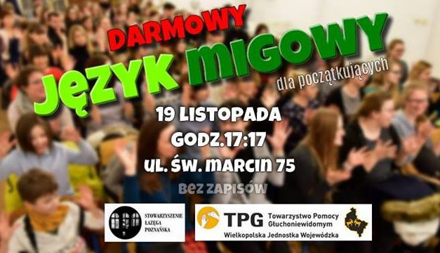 Darmowe warsztaty z podstaw języka migowego u Łazęgi Poznańskiej